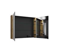 Armoires de toilette burgbad Eqio avec éclairage LED à poser, 2 portes, 1000x800x170mm, SPGS100F5662, SPGS100F5662, Corpo: Arredamento urbano in rovere