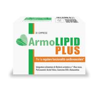 Armolipid Plus 30 Compresse - Integratore Alimentare con Riso Rosso | Per la regolare funzionalità cardiovascolare. Con Riso Rosso, Berberis aristata, Policosanoli, Coenzima Q10 e Acido Folico
