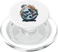 Armonia della natura: onde, montagne e faro PopSockets PopGrip per MagSafe