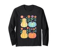 Armonia di Zucca e Fiori Raccolti Autunnali Maglia a Manica