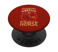 Armonia E Ricchezza Nell'anno Del Cavallo 2026 Capodanno PopSockets PopGrip Adesivo
