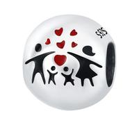 Armonia Famiglia Perlina Fascino, 925 Argento Sterling Fascino Braccialetto Accessorio, Compatibile con Braccialetto Pandora Neckalce