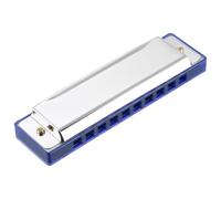 Armonica 10 fori 20 per C Strumento Musicale Blu Argento