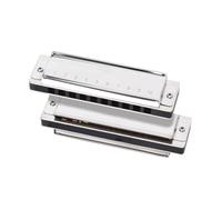 Armonica A 10 Fori Con Ancia In Bronzo Fosforoso Scala Diatonica Adatta Per La Pratica Professionale armonica Strumento Professionale(Silver Gb Key)