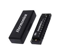 Armonica a 10 fori di alta qualità con pettine in metallo e resina ABS che assicura note luminose e nitide da viaggio strumento musicale Pit Metal Harmonica