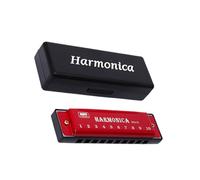 Armonica a 10 fori di alta qualità con pettine in metallo e resina ABS che assicura note luminose e nitide da viaggio strumento musicale Pit Metal Harmonica