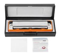 Armonica a 10 Fori, Pratica per Principianti Bellissimo Suono Piastra di Copertura in Acciaio Inossidabile Materiale in Resina ABS per Strumenti Musicali a Fiato (ORANGE)