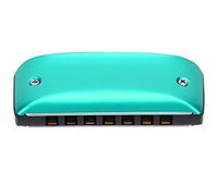 Armonica a 7 Fori Copre Due Armoniche, Armonica a 7 Fori Ottave di Note Mini Blues Studente Adulto Principiante Che Suona l'Armonica a Bocca Colorata Strumento a Fiato (GREEN)