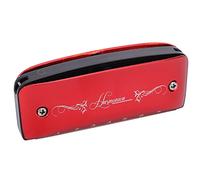 Armonica a 7 Fori Copre Due Armoniche, Armonica a 7 Fori Ottave di Note Mini Blues Studente Adulto Principiante Che Suona l'Armonica a Bocca Colorata Strumento a Fiato (rosso)