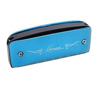 Armonica a 7 Fori Copre Due Armoniche, Armonica a 7 Fori Ottave di Note Mini Blues Studente Adulto Principiante Che Suona l'Armonica a Bocca Colorata Strumento a Fiato (BLUE)