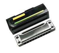 Armonica A Bocca 10 Fori Armonica Diatonica Ance In Ottone Arpa Bocca Armonica Chiave C Strumenti Musicali Argento armonica a bocca professionale (Color : Melody Maker C)