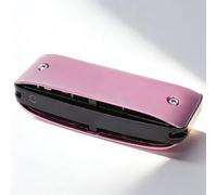 Armonica a Bocca 7 Fori Mini, Magnalio e ABS, Colori Assortiti - Suono Nitido e Potente, Cover Open - Top, Ideale per Principianti e Viaggi (Rosa)