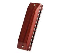 Armonica A Bocca A 10 Fori Professionale Per Principianti Che Suonano Con La Chiave Di Re E Altri Toni In Legno Di Sandalo armonica Strumento Professionale(Paddy D red)