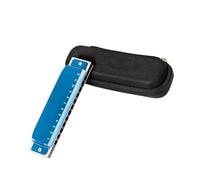Armonica A Bocca A 12 Fori Per Adulti Professionale Pratica Con Copertura In Resina Blu Grigia Tasto G E Altri Toni armonica Strumento Professionale(Blue,F G flat)
