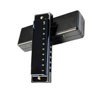armonica a bocca Armonica A 10 Fori Con Nucleo In Rame E Titanio, Educazione Per Studenti, Puzzle Per Strumenti Musicali (Color : Black)