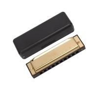 armonica a bocca Armonica A 10 Fori E 20 Note Con Chiave CG Per Principianti Che Imparano A Suonare Lo Strumento Armonica A 10 Fori (Color : Gold-C tone)