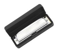 armonica a bocca Armonica A 10 Fori E 20 Note Con Chiave CG Per Principianti Che Imparano A Suonare Lo Strumento Armonica A 10 Fori (Color : Silver-C tone)