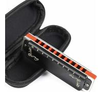 armonica a bocca Armonica A Bocca Per Studenti A 10 Fori Chiave Di Do Con Strumento Musicale A Scatola (Color : Black)