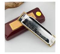 armonica a bocca Armonica A Bocca Popolare In Argento A 10 Fori Con Chiave Diatonica C Con Bella Scatola Di Strumenti Musicali (Color : C)