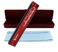 Armonica a bocca Armonica Armonica 24 fori chiave di do diatonica polifonica blues strumento musicale professionale per bambini adulti regalo per principianti