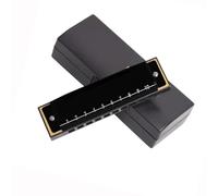 armonica a bocca Armonica C Tone Key 10 fori Indizi Accordatura Organetto a bocca Gaita Musical (Color : Black)