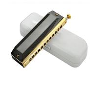 armonica a bocca Armonica Chiave Cromatica Di Do Bocca Professionale Ogan Instrumento Musicais Harmonica (Color : Black)