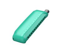 armonica a bocca Armonica Cromatica 12 Fori Arpa ABS Pettine Piastra Di Copertura Organetto A Bocca Ance In Ottone Strumenti Musicali Professionali (Color : Green)