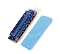 armonica a bocca Armonica Professionale Per Studenti Armonica A 10 Fori Colore Nero/blu 12 Tasti Strumento Musicale A Bocca (Color : Blue color bD Tone)