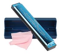 Armonica a Bocca Harmonica Tremolo 24 Fori Harpe professionnelle Chiave di C Bocca organica diatonica con custodia per blues folk pop jazz per bambini adulti Studente regalo per principianti