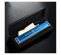 Armonica A Bocca Professionale A 28 Fori Con Accordatura C Ottava Tremolo Strumenti Musicali Con Custodia(Tremolo BL)