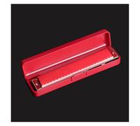 armonica a bocca professionale Armonica A 24 Fori Melodia C Per Principianti Adulti Performance Polifonica Tono Singolo Pratica Studio Autonomo(Red)