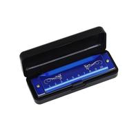 Armonica A Bocca Professionale Armonica A Bocca A 10 Fori In Do Per Principianti Adulti Armonica Blues Qualità Del Suono Chiara Corpo ABC(Blue)