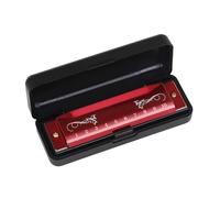 Armonica A Bocca Professionale Armonica A Bocca A 10 Fori In Do Per Principianti Adulti Armonica Blues Qualità Del Suono Chiara Corpo ABC(Red)