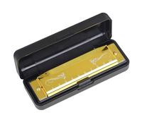 Armonica A Bocca Professionale Armonica A Bocca A 10 Fori In Do Per Principianti Adulti Armonica Blues Qualità Del Suono Chiara Corpo ABC(Gold)
