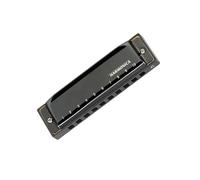 armonica a bocca professionale Armonica Blues A 10 Fori Principiante Introduttivo Al Blues Chiave C Accordatura Standard Di Livello Professionale(Black)