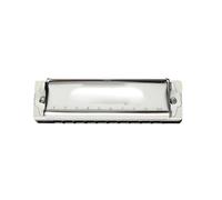 armonica a bocca professionale Armonica Blues A Dieci Fori Con Chiave C Per Principianti Strumento Blues Professionale Per Adulti(Silver)