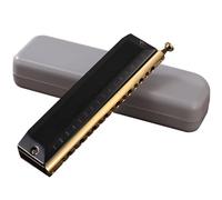 Armonica A Bocca Professionale Armonica Cromatica A 16 Fori E 48 Toni Disponibile In Oro/argento/nero(Black)