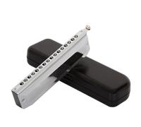 Armonica A Bocca Professionale Armonica Cromatica A 16 Fori E 64 Note In Tonalità Di Do Adatta Ai Principianti Per Imparare A Suonare L'armonica(Silver)
