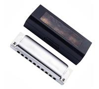 Armonica A Bocca Professionale Armonica diatonica in metallo 10 fori armonica blues per principianti armonica a bocca portatile strumenti musicali per adulti(Ab Key)