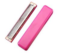 Armonica A Bocca Professionale Armonica Polifonica A 24 Fori In Do Per Principianti E Adulti(Pink)