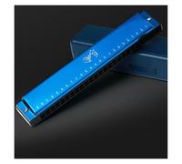 Armonica A Bocca Professionale Armonica Polifonica A 24 Fori In Tonalità Di Do Strumento Di Livello Professionale Per Principianti(Blue)