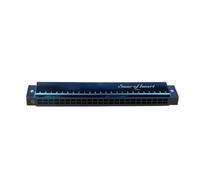 armonica a bocca professionale Armonica Tremolo A 24 Fori Chiave C Armonica Folk Tremolo Armonica A 24 Fori(Blue)