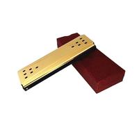 Armonica A Bocca Professionale Armonica Vibrato A Doppia Faccia 24 Fori Nelle Tonalità Di Sol E Do(Golden)