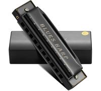 armonica a bocca professionale Lo Strumento Per Suonare L'armonica Ad Ancia A 10 Fori È Adatto Ai Principianti Per Imparare Facilmente Le Note Complete Dell'armonica(Black)