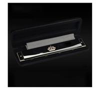 Armonica A Chiave C 24 Fori Maggiore Scala Intera Doppio Tremolo Armonica Per Principianti Per Accessori Per Strumenti Musicali Con Custodia armonica(Black)