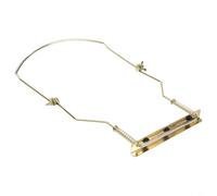 Armonica a Collo per Armonica a 10 Fori, Supporto Regolabile in con Molla, Accessorio Musicale Mani Libere per Chitarristi, Colore (Gold)