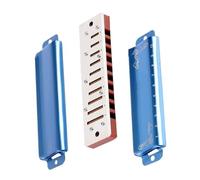Armonica A Dieci Fori Professionale In Chiave La E Altri Toni Strumento Musicale Colorato Adatto Agli Adulti armonica Strumento Professionale(10 C Blue Paddy)