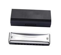 Armonica Armonica A Bocca 10 Fori Blues Harp Organ In Chiave Di DO Bb DEFG Strumento Musicale Per Principianti Con Scatola In Argento(D tone)