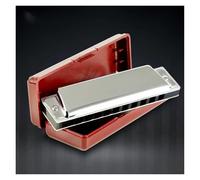 Armonica Armonica A Bocca 10 Fori Chiave DO ARGENTO Con Custodia Blues Harp Acciaio Inossidabile(C key)