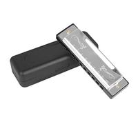 Armonica Armonica A Bocca In Acciaio Inossidabile A 10 Fori E 20 Toni Chiave In Do Per Gli Amanti Della Musica(Silver)